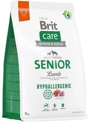 Brit Care Hypoallergenic Senior Lamb vecākiem suņiem, ar jēra gaļu, 3kg cena un informācija | Sausā barība suņiem | 220.lv
