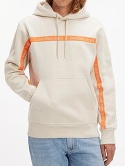 Hūdijs vīriešiem Calvin Klein Jeans Logo Tape Classic, bēšs 560076715 cena un informācija | Vīriešu jakas | 220.lv