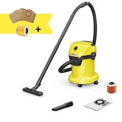 Karcher WD 3 V-17/4/20 *EU + maisiņi 10gab. + filtrs цена и информация | Пылесосы | 220.lv