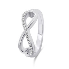 Brilio Silver Современное серебряное кольцо бесконечности RI052W цена и информация | Кольца | 220.lv