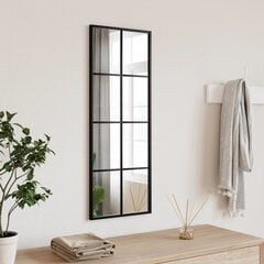 Sienas spogulis vidaXL, 30x80 cm, melns cena un informācija | Spoguļi | 220.lv