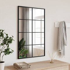 Sienas spogulis vidaXL, 50x80 cm, melns cena un informācija | Spoguļi | 220.lv