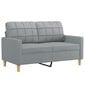 Divdaļīgs dīvānu komplekts ar spilveniem vidaXL, gaiši pelēks cena un informācija | Dīvāni | 220.lv
