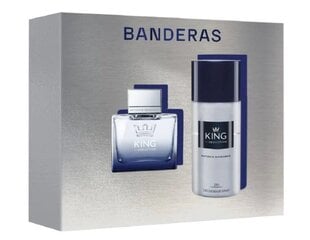 Dāvanu komplekts Antonio Banderas King Of Seduction vīriešiem: tualetes ūdens EDT, 100 ml + dezodorants, 150 ml cena un informācija | Antonio Banderas Smaržas, kosmētika | 220.lv