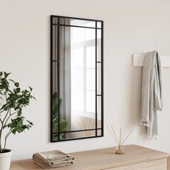 Sienas spogulis vidaXL, 40x80 cm, melns cena un informācija | Spoguļi | 220.lv