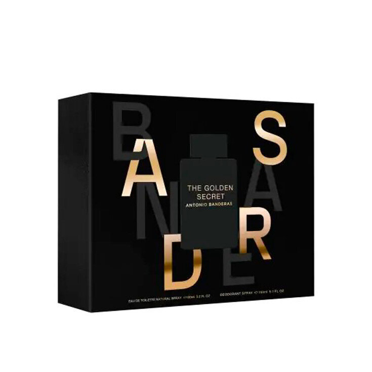 Dāvanu komplekts Antonio Banderas The Golden Secret vīriešiem: tualetes ūdens EDT, 100 ml + dezodorants, 150 ml cena un informācija | Vīriešu smaržas | 220.lv