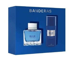 Dāvanu komplekts Antonio Banderas Blue Seduction vīriešiem: tualetes ūdens EDT, 100 ml + dezodorants, 150 ml cena un informācija | Vīriešu smaržas | 220.lv