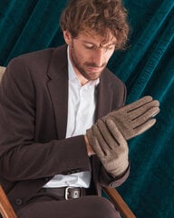 Перчатки мужские К01, коричневые цена и информация | Мужские шарфы, шапки, перчатки | 220.lv