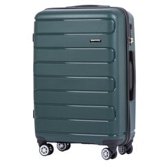 Vidējs koferis Wings DQ181, 65cm, zaļš цена и информация | Чемоданы, дорожные сумки | 220.lv