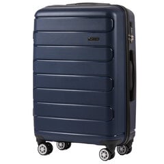 Vidējs koferis Wings DQ181, 65cm, zils цена и информация | Чемоданы, дорожные сумки | 220.lv