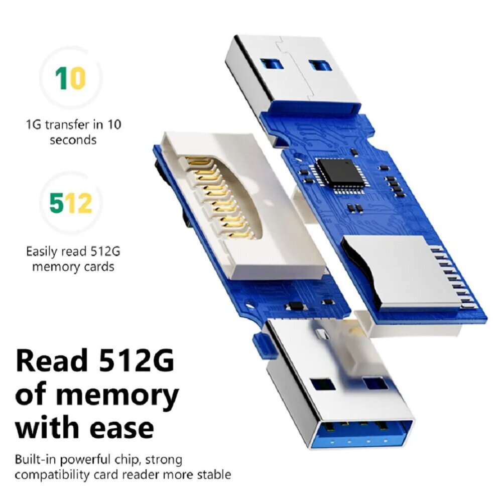 Litelife 2in1 USB TF/SD цена и информация | Adapteri un USB centrmezgli | 220.lv