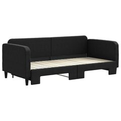 Izvelkams dīvāns vidaXL, 90x200 cm, melns cena un informācija | Gultas | 220.lv