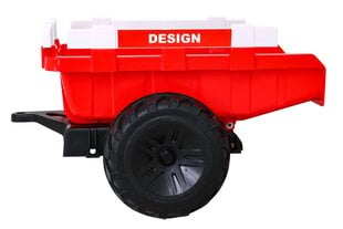 Elektriskais traktors 720-T ar piekabi un lāpstu, sarkans цена и информация | Электромобили для детей | 220.lv