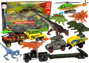 Dinozauru transportlīdzekļu komplekts, 8 gab. cena un informācija | Rotaļlietas zēniem | 220.lv