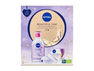Набор Nivea Beautiful Time для женщин: мицеллярная вода 400 мл + дневной крем 50 мл. цена и информация | Наносите на чистую кожу лица. Подержите около 10-15 минут и смойте водой. | 220.lv