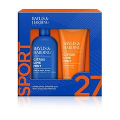 Kosmētikas komplekts Baylis & Harding Citrus, Lime & Mint Men's Refreshing Shower Duo vīriešiem: dušas želeja, 200 ml + tīrīšanas gels 2-in-1, 300 ml cena un informācija | Dušas želejas, eļļas | 220.lv