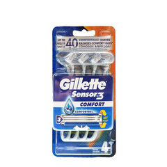 Станок для бритья Gillette Sensor 3 Confort (4 штук) цена и информация | Косметика и средства для бритья | 220.lv
