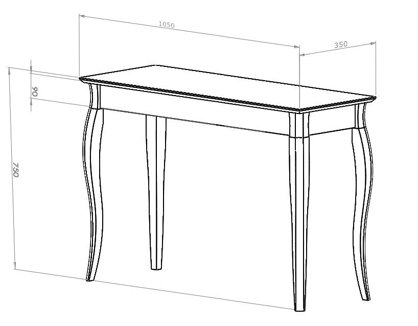 Konsoles galds Lillo, 105x35x75cm, balts cena un informācija | Konsoles galdiņi | 220.lv