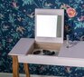 Galds ar spoguli Lillo, 85x35x74 cm, balts cena un informācija | Kosmētikas galdiņi | 220.lv