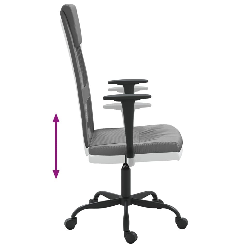 Biroja krēsls vidaXL, pelēks cena un informācija | Biroja krēsli | 220.lv