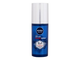 Nostiprinošs un mirdzošs sejas serums Nivea Men Power Anti-Age 2in1, 30 ml cena un informācija | Serumi sejai, eļļas | 220.lv