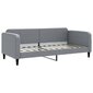 Izvelkams dīvāns ar atvilktnēm vidaXL, 90x200 cm, gaiši pelēks cena un informācija | Gultas | 220.lv
