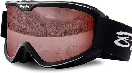 Лыжные очки BangLong, OTG, защита от ультрафиолета, противотуманные, черные цена и информация | Лыжные очки | 220.lv