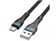 USB-A to USB-C Cable PremiumCord 18W 1m., melns цена и информация | Kabeļi un vadi | 220.lv