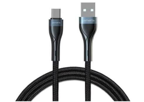 USB-A to USB-C Cable PremiumCord 18W 1m., melns цена и информация | Kabeļi un vadi | 220.lv