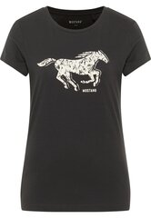 Женская футболка Mustang 1014477*4137 4058823563604, черная цена и информация | Женские футболки | 220.lv