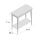 Konsoles galds ar plauktu Mamo, 85x35x74cm, balts cena un informācija | Konsoles galdiņi | 220.lv