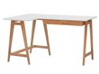 Stūra galds Luka kreisā puse, 135x85 cm, balts цена и информация | Datorgaldi, rakstāmgaldi, biroja galdi | 220.lv