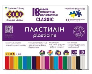 Пластилин ZiBi Classic Kids Line, 18 цветов цена и информация | Принадлежности для рисования, лепки | 220.lv