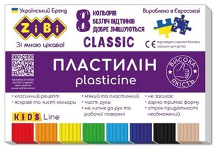 Пластилин ZiBi Classic Kids Line, 8 цветов. цена и информация | Принадлежности для рисования, лепки | 220.lv