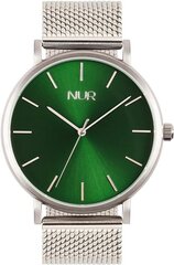 Унисекс часы Nur, Soul, серебристые/зеленые цена и информация | Женские часы | 220.lv