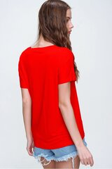 Sieviešu krekls, sarkans cena un informācija | T-krekli sievietēm | 220.lv