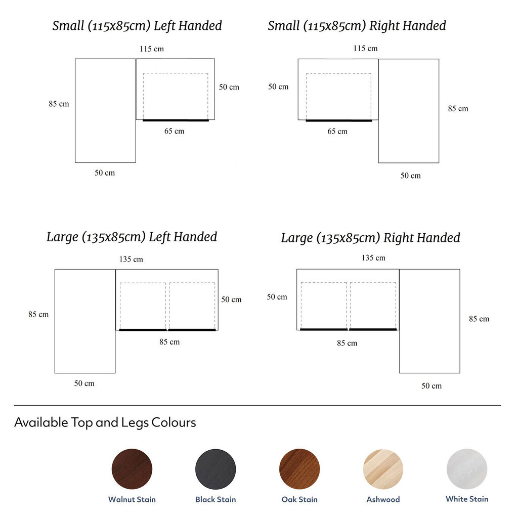 Stūra galds Luka kreisā puse, 135x85 cm, brūns цена и информация | Datorgaldi, rakstāmgaldi, biroja galdi | 220.lv