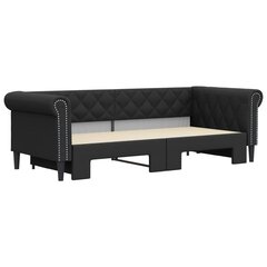 Izvelkams dīvāns vidaXL, 90x200 cm, melns cena un informācija | Gultas | 220.lv