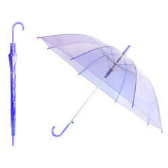 Bq13c lietussargs caurspīdīgs violets cena un informācija | Lietussargi sievietēm | 220.lv