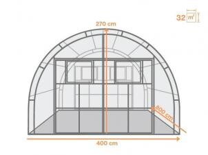 Siltumnīca, Agronom, 4x8 m cena un informācija | Siltumnīcas | 220.lv