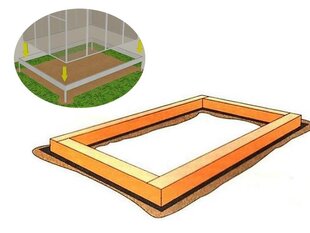 Pamati siltumnīcai, 2x4 m, koka cena un informācija | Siltumnīcas | 220.lv