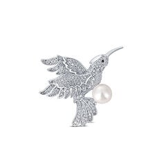 JwL Luxury Pearls Burvīga kolibri sakta ar īstu pērli JL0515 sJL0515 cena un informācija | Piespraudes, brošas | 220.lv