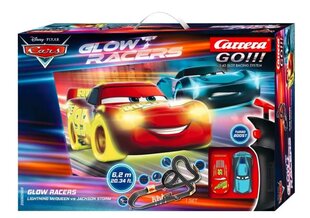 Автомобильная трасса Cars Glow Racers 6,2 м цена и информация | Конструктор автомобилей игрушки для мальчиков | 220.lv