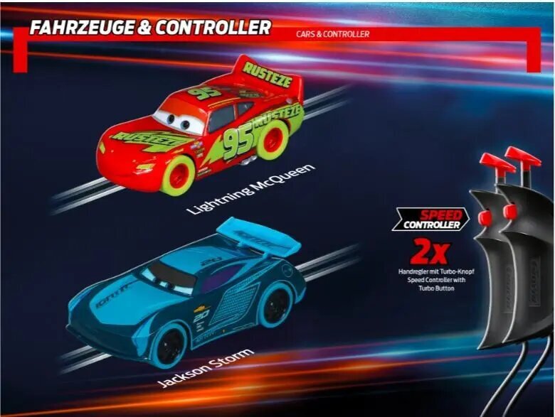 Auto trase, Carrera, Glow Racers, 6.2m cena un informācija | Rotaļlietas zēniem | 220.lv