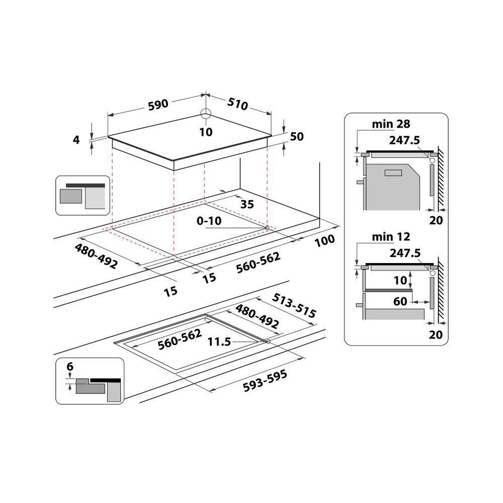 Whirlpool WL B3360 NE cena un informācija | Plīts virsmas | 220.lv