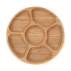 Bambou šķīvis ar nodalījumiem, 32 cm cena un informācija | Griešanas dēlīši | 220.lv