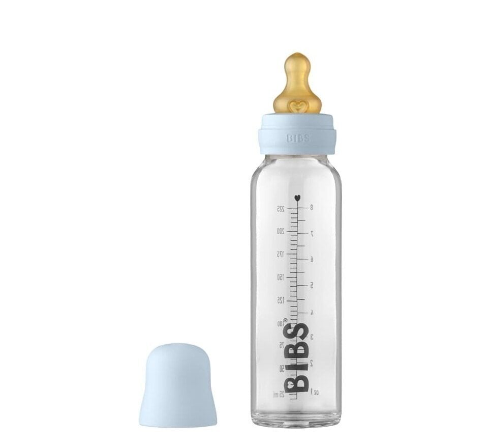 Stikla barošanas pudelīte Bibs, 225ml, 0+ mēn цена и информация | Bērnu pudelītes un to aksesuāri | 220.lv