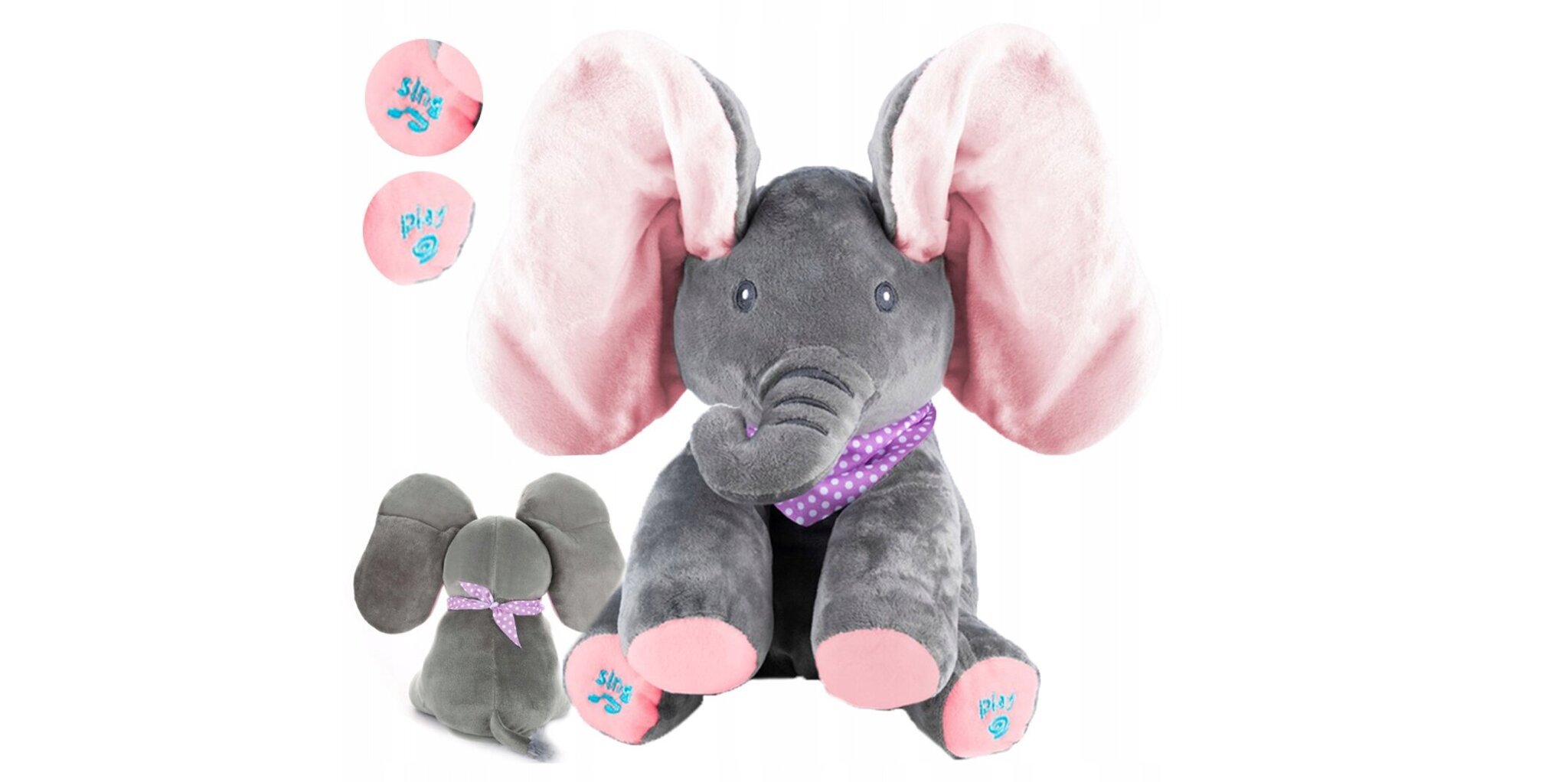 Zilonis ar kustīgām ausīm Teddy цена и информация | Mīkstās (plīša) rotaļlietas | 220.lv