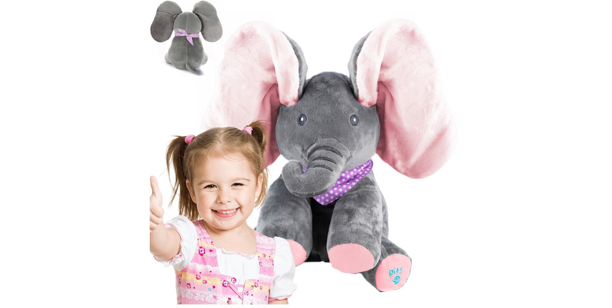 Zilonis ar kustīgām ausīm Teddy cena un informācija | Mīkstās (plīša) rotaļlietas | 220.lv