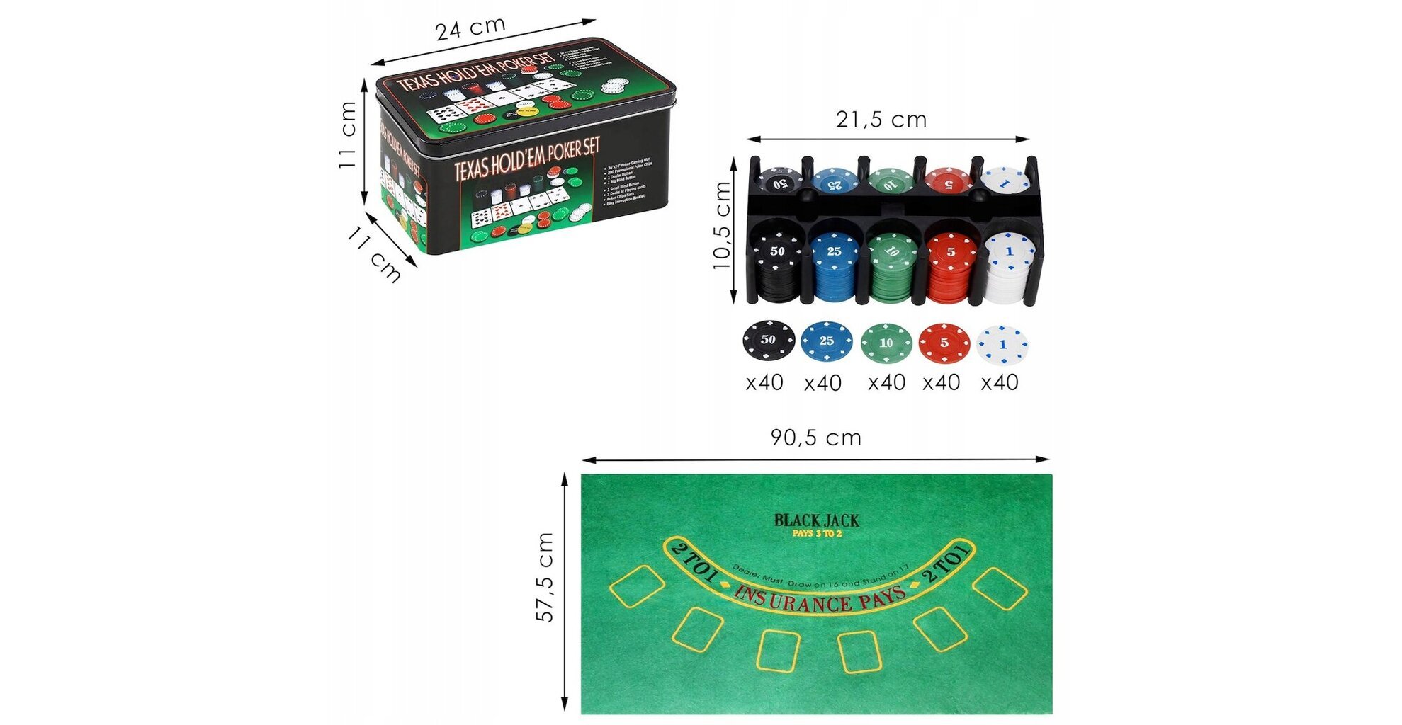 Pokera komplekts cena un informācija | Azartspēles, pokers | 220.lv